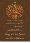 Noteworthy Collections - Halloween Inviations (Filigree Pumpkin Chocolate) (ID-1175)
