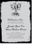 Noteworthy Collections - Halloween Inviations (Skeleton Wedding Grey) (ID-1609)