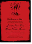 Noteworthy Collections - Halloween Inviations (Skeleton Wedding Red) (ID-1610)