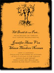 Noteworthy Collections - Halloween Inviations (Skeleton Wedding Tangerine) (ID-1611)