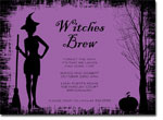 Noteworthy Collections - Halloween Inviations (Witches Brew Plum) (ID-1617)