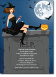 Noteworthy Collections - Halloween Invitations (RIP Brunette) (ID-359-BR)
