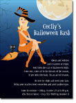 Noteworthy Collections - Halloween Invitations (Witch in Flight Blonde) (ID-360-BL)