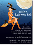 Noteworthy Collections - Halloween Invitations (Witch in Flight Brunette) (ID-360-BR)