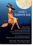 Noteworthy Collections - Halloween Invitations (Witch in Flight Redhead) (ID-360-RD)