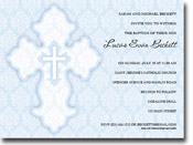 Paper So Pretty - Invitations (Damask Cross Blue)