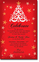 Paper So Pretty - Invitations (Christmas Tree on Red)