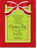 Paper So Pretty - Invitations (Red and White Bow on Swirls)
