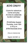 Picture Perfect - Invitations (Camo Border) (D14)