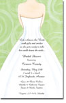 Picture Perfect - Invitations (Green Swirl Bride) (D39)