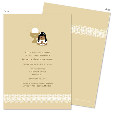 Spark & Spark Invitations (Lace On Bottom - African American)
