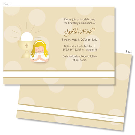 Spark & Spark Invitations (A Praying Girl - Blonde)