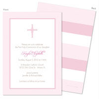 Spark & Spark Invitations (Pink Cross & Stripes)