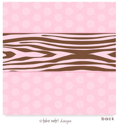 Printers on Designs Baby Shower Invitations Zebra Print Pink Dots Tnd A2 9090