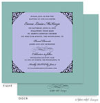 Take Note Designs Baptism Invitations - Framed Tiffany and Lilac