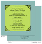 Take Note Designs Baptism Invitations - Framed Tiffany and Lime