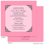 Take Note Designs Baptism Invitations - Framed Pink on Pink
