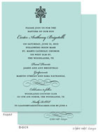 Take Note Designs Baptism Invitations - Ornate Cross Scroll Tiffany