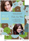 Take Note Designs - Retro Floral Two Graduation Announcements (Graduation) (Photo)