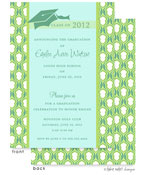 Take Note Designs - Tiffany and Lime Graduation Invitations (TND-A7800)