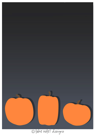 Take Note Designs - Halloween Invitations (Jack-O-Lantern Trio) (TND-A-97653)