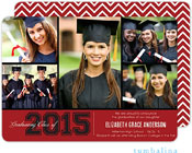 Tumbalina Graduation Invitations/Announcements - Grad Collegiate Collage (Red - Photo) (Grad Sale 20