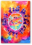 Michele Pulver/Another Creation Jewish New Year Cards - Dancing In Jerusalem