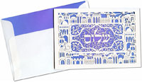 Art Scroll Jewish New Year Cards - Jerusalem Laser Cut