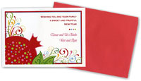 Art Scroll Jewish New Year Cards - Polka Dot Pomegranate