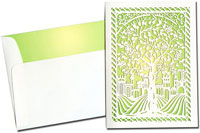 Art Scroll Jewish New Year Cards - Tree of Life Laser Cut