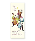 Checkerboard Jewish New Year Cards - Kickin Klezmers (HNY-COW-Q)