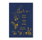 Checkerboard Jewish New Year Cards - Honey Bee Shalom (HNY-DHU-I)