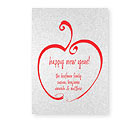 Checkerboard Jewish New Year Cards - Calligraphy Apple (HNY-HAA-L)