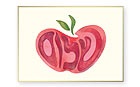Checkerboard Jewish New Year Cards - Apple Shalom (HNY-VRX-N)