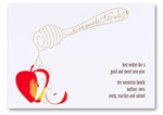 Checkerboard Jewish New Year Cards - Dipped In Honey (HNY-IQR-T)