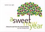 Checkerboard Jewish New Year Cards - A Sweet New Year (HNY-EAV-D)
