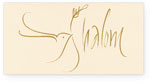 Checkerboard Jewish New Year Cards - Peaceful Dove (HNY-CGQ-C)