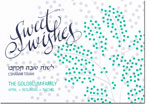 Checkerboard Jewish New Year Cards - Sweet Wishes (HNY-YJS-D)