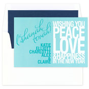 Jewish New Year Cards by Checkerboard - Peace Love + Happiness