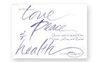 Checkerboard Jewish New Year Card - Love, Peace & Health (HNY-694-LGN-E-p47)