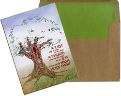 Jewish New Year Cards by Designer's Connection - A Tree May Be Alone