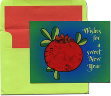 Jewish New Year Cards by Designer's Connection - Sweet Wishes with Pomegranate