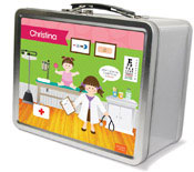 Spark & Spark Lunch Box - Doctor's Visit (Brunette Girl) (03-LC-1400-3-02)