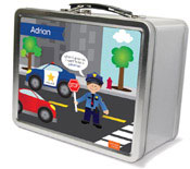 Spark & Spark Lunch Box - Police On Duty (Brunette Boy) (03-LC-1401-4-02)