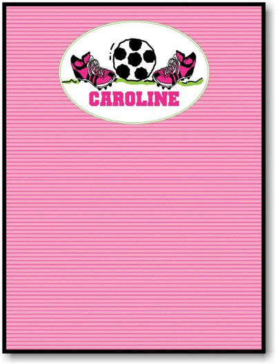 Devora Designs - Magnetic Buletin Boards/Magulletin (Pink Soccer Girl) (MAG-05)