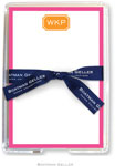 Boatman Geller - Custom Memo Sheets with Acrylic Holders (Icon Monogram with Border) (101A-3+M004+i15+B02)