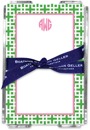 Boatman Geller - Create-Your-Own Memo Sheets With Acrylic Holder (Lattice)