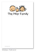 Dinky Designs Memo Sheets - Baby makes three  (M-153B)