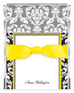 Chatsworth Just Exquisite - Boxed Notes/Memo Sheets (Black Damask) (ABN-278)