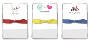 Memo Sheets in Acrylic Holders by Kelly Hughes Designs